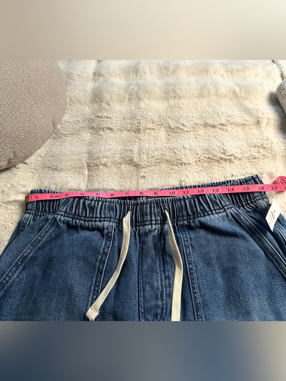 NWT Gap mid-rise Supersoft Pull-on Barrel Jeans size medium - Picture 7 of 11